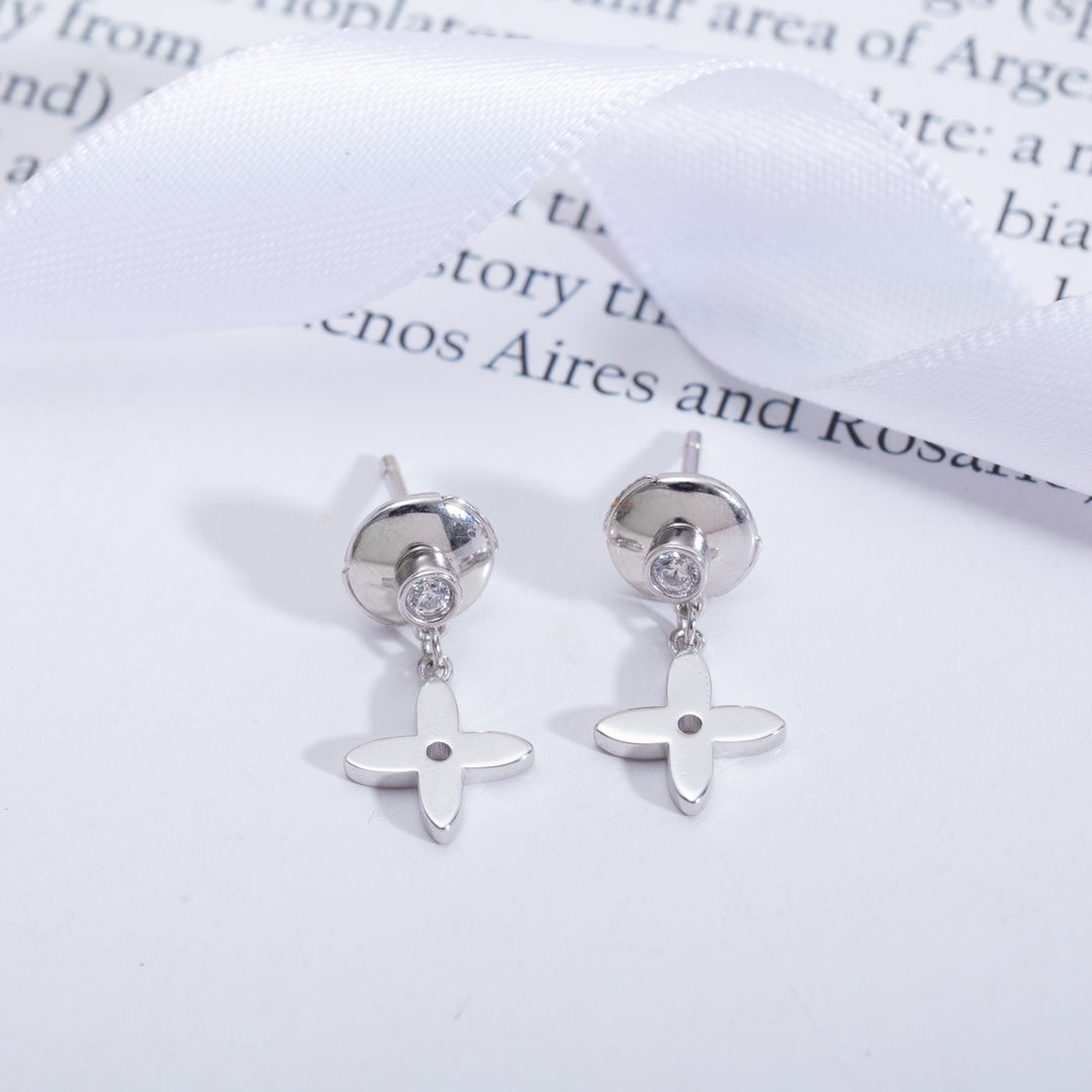 [Elowen Jewels]VIDYLLE SILVER DIAMOND MINI DROP EARRINGS