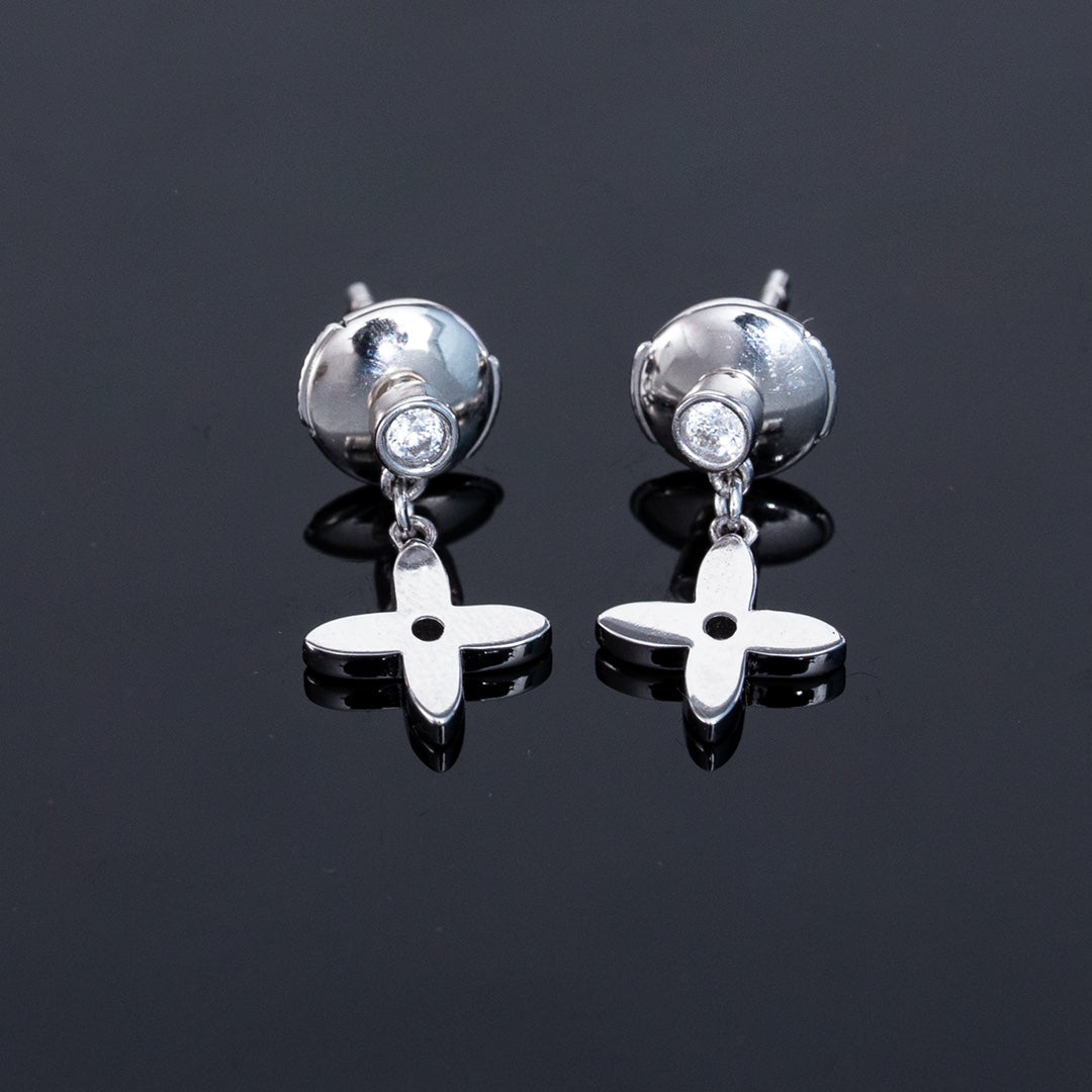 [Elowen Jewels]VIDYLLE SILVER DIAMOND MINI DROP EARRINGS