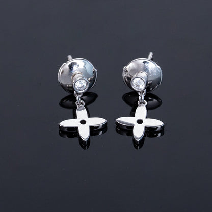 [Elowen Jewels]VIDYLLE SILVER DIAMOND MINI DROP EARRINGS