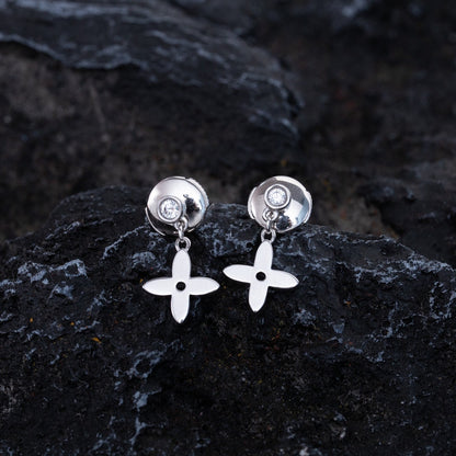 [Elowen Jewels]VIDYLLE SILVER DIAMOND MINI DROP EARRINGS