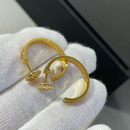 [Elowen Jewels]LOVE DIAMOND GOLD HOOP EARRINGS