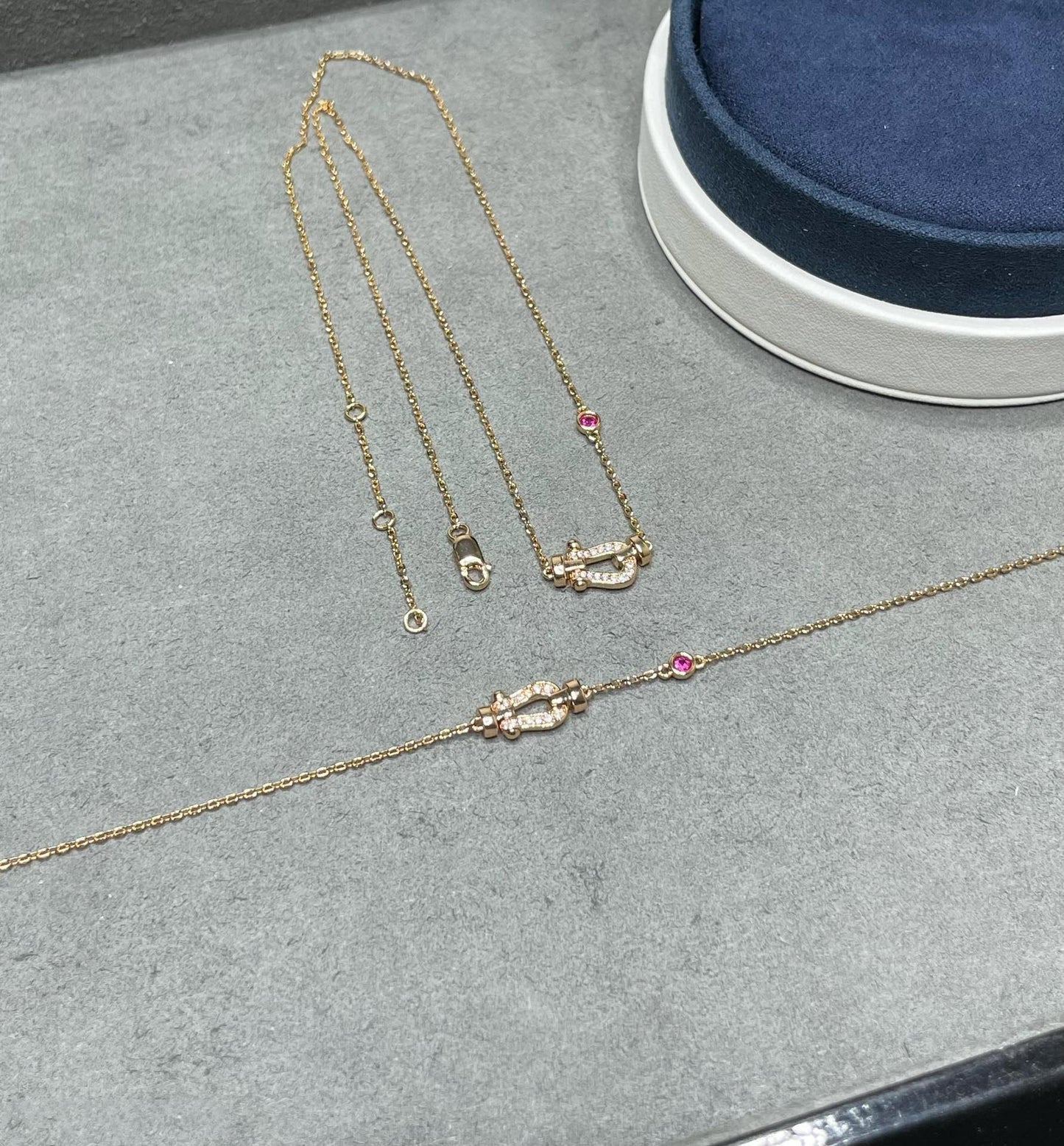 [Elowen Jewels]FORCE 10 DIAMOND PINK GOLD NECKLACE