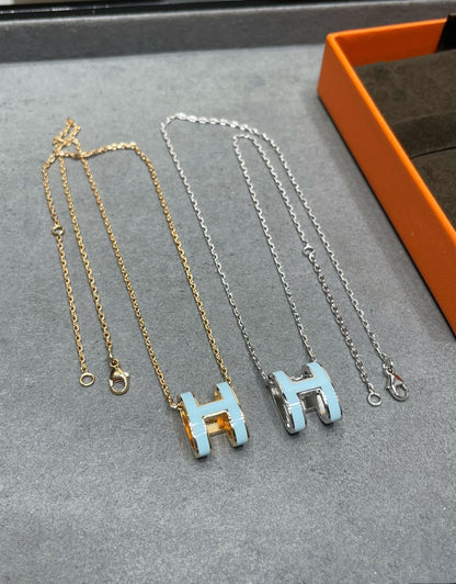 [Elowen Jewels]POP H SKY BLUE NECKLACE