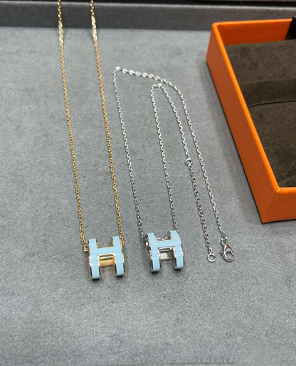 [Elowen Jewels]POP H SKY BLUE NECKLACE