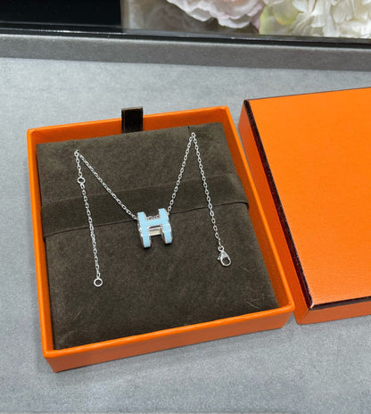 [Elowen Jewels]POP H SKY BLUE NECKLACE