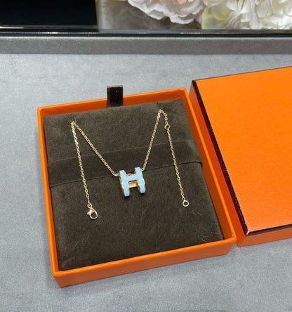 [Elowen Jewels]POP H SKY BLUE NECKLACE