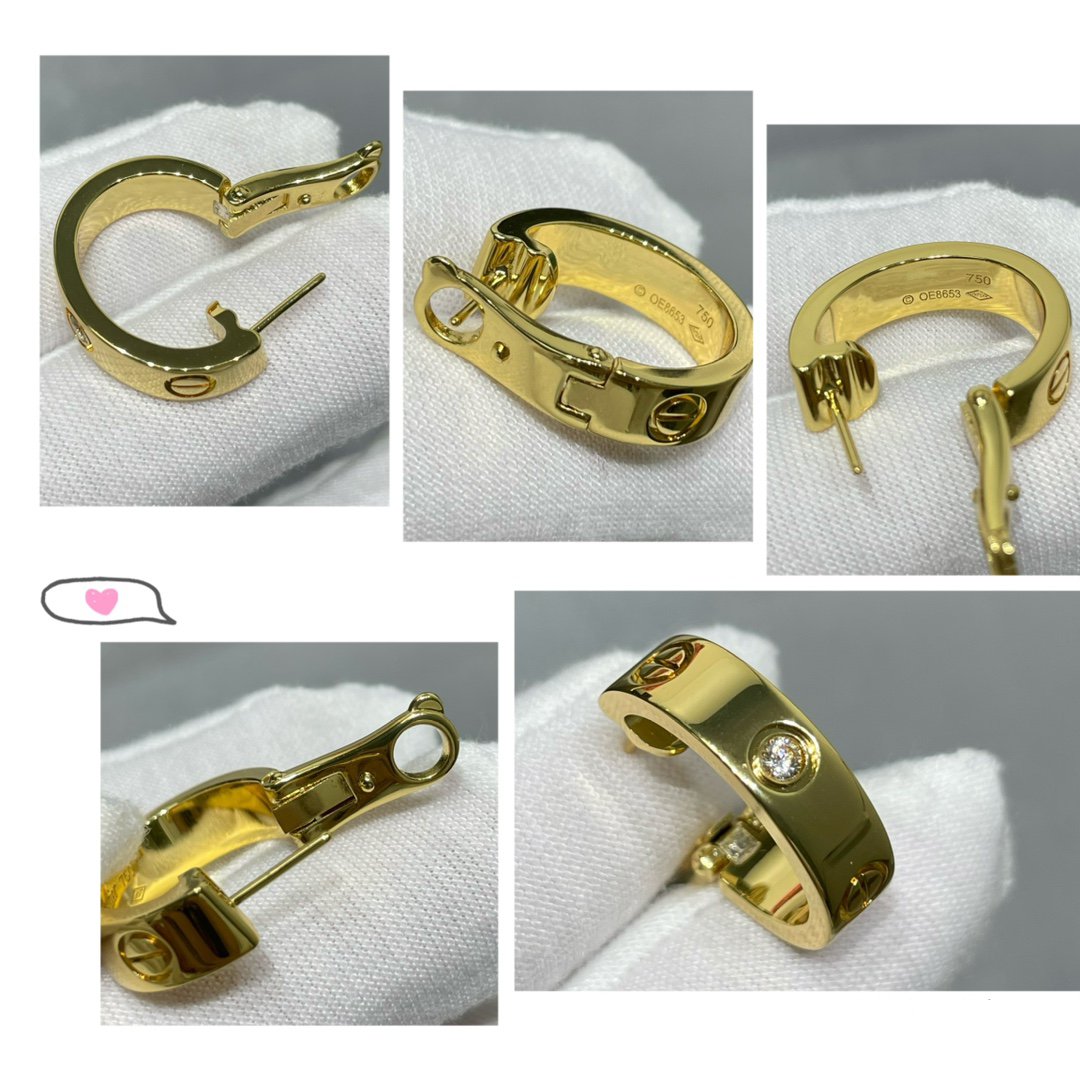 [Elowen Jewels]LOVE 5.5MM 1 DIAMOND EARRINGS