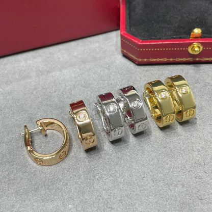 [Elowen Jewels]LOVE 5.5MM 1 DIAMOND EARRINGS