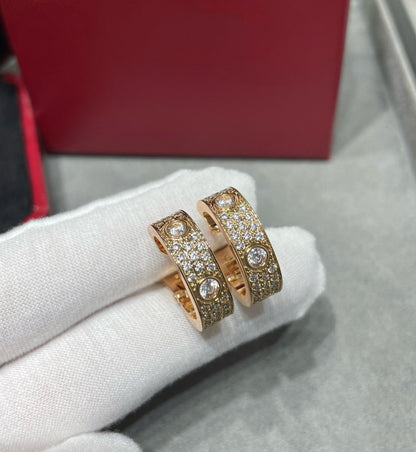 [Elowen Jewels]LOVE 5.5MM DIAMOND PAVED EARRINGS