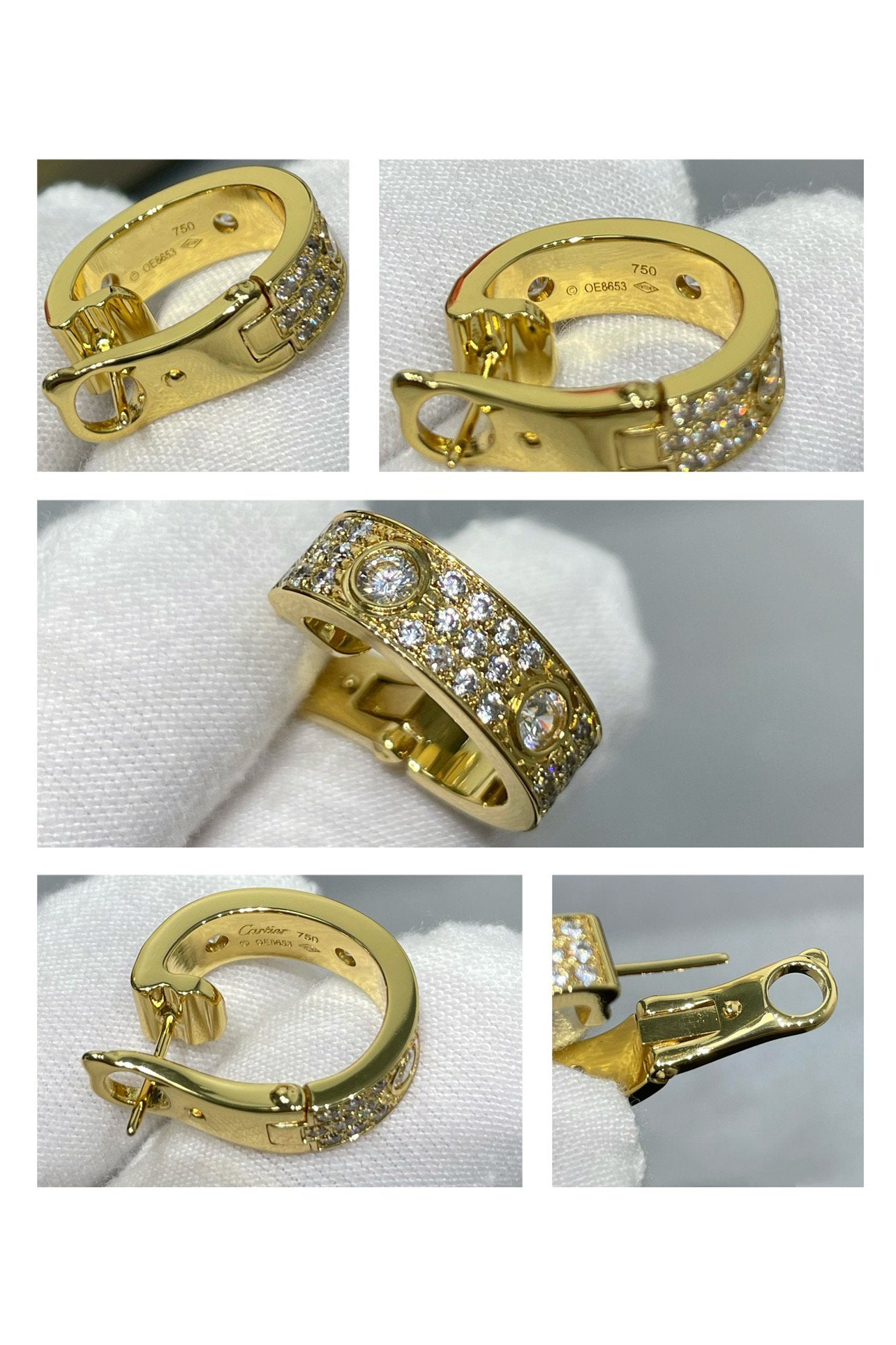 [Elowen Jewels]LOVE 5.5MM DIAMOND PAVED EARRINGS