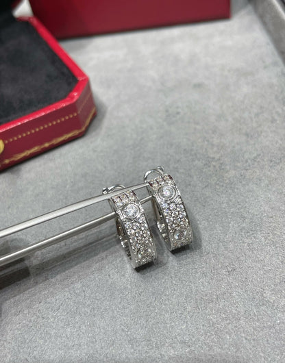 [Elowen Jewels]LOVE 5.5MM DIAMOND PAVED EARRINGS