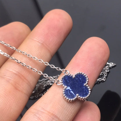 [Elowen Jewels]CLOVER PIETERSITE SILVER LONG NECKLACE