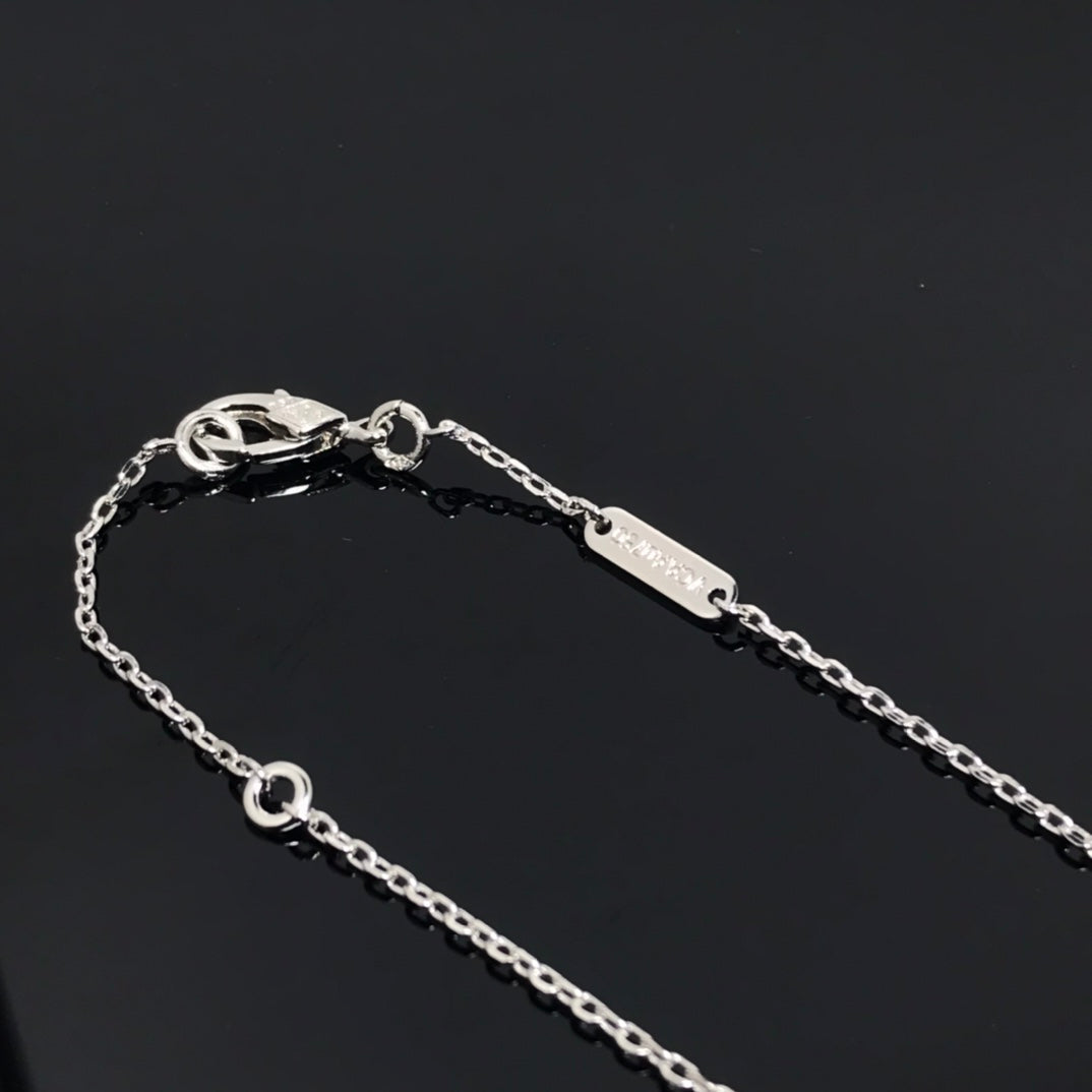 [Elowen Jewels]CLOVER PIETERSITE SILVER LONG NECKLACE