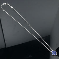 [Elowen Jewel]CLOVER PIETERSITE SILVER LONG NECKLACE