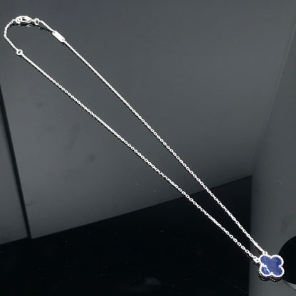 [Elowen Jewels]CLOVER PIETERSITE SILVER LONG NECKLACE