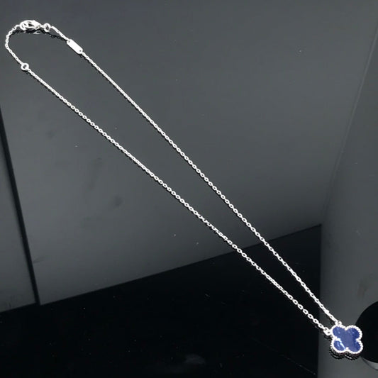 [Elowen Jewels]CLOVER PIETERSITE SILVER LONG NECKLACE