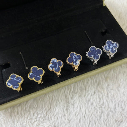 [Elowen Jewels]CLOVER PIETERSITE MEDIUM STUD EARRINGS