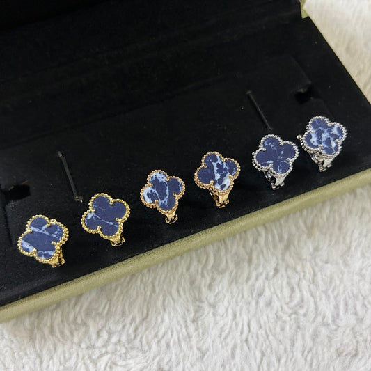 [Elowen Jewels]CLOVER PIETERSITE MEDIUM STUD EARRINGS