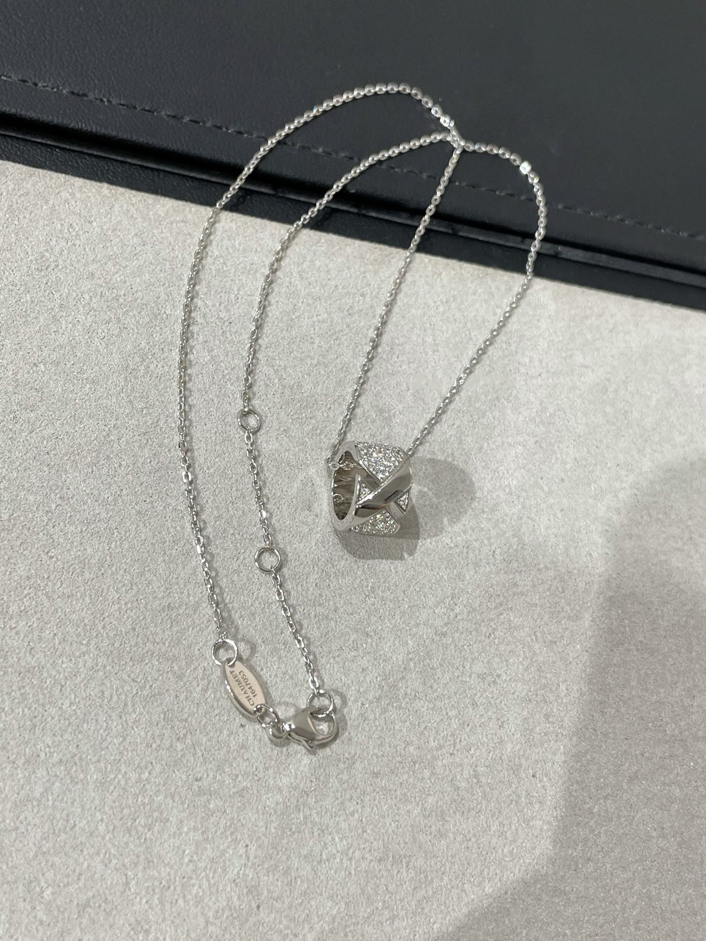 [Elowen Jewels]LIENS EVIDENCE DIAMOND PAVED NECKLACE