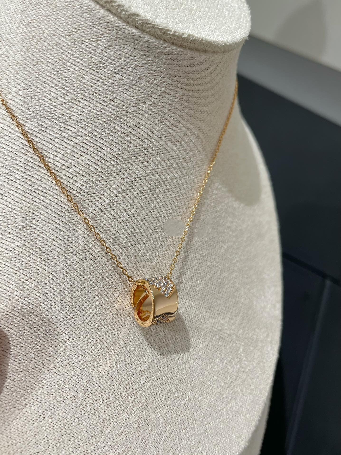 [Elowen Jewels]LIENS EVIDENCE DIAMOND PAVED NECKLACE