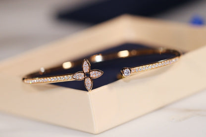 [Elowen Jewels]IDYLLE GOLD OPEN BRACELET DIAMOND PAVED