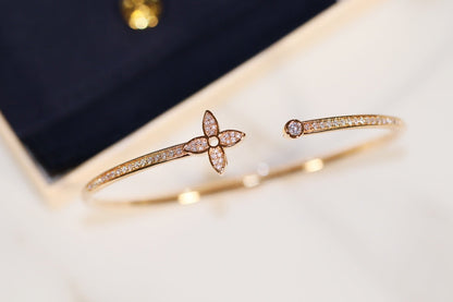 [Elowen Jewels]IDYLLE GOLD OPEN BRACELET DIAMOND PAVED