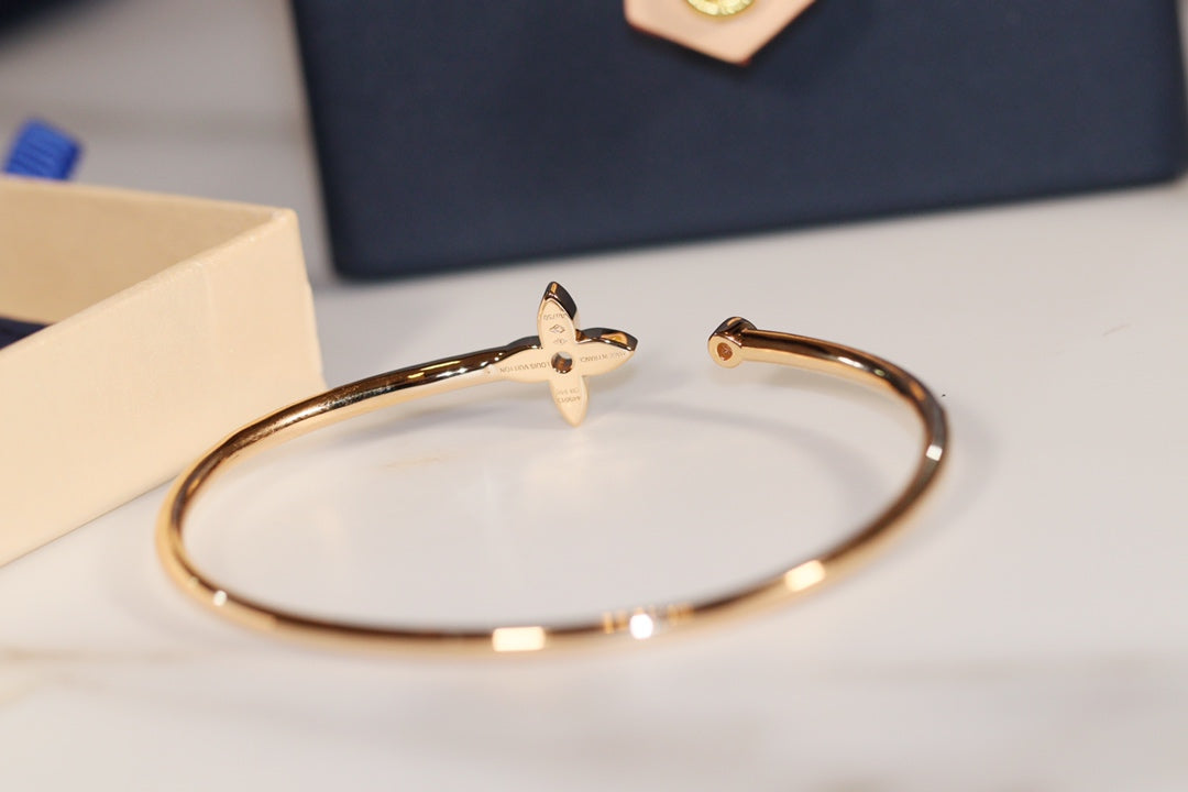 [Elowen Jewels]IDYLLE GOLD OPEN BRACELET DIAMOND PAVED