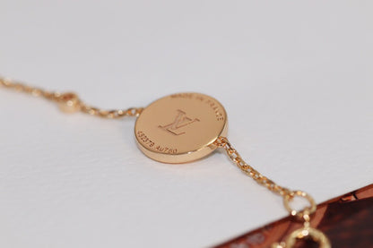 [Elowen Jewels]STAR AND SUN 4 MOTIF PINK GOLD MALACHITE BRACELET