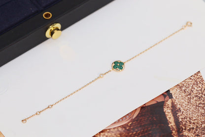 [Elowen Jewels]STAR AND SUN 4 MOTIF PINK GOLD MALACHITE BRACELET
