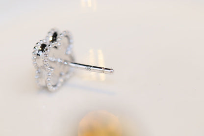 [Elowen Jewels]CLOVER MINI TURQUOISE SILVER STUD EARRINGS