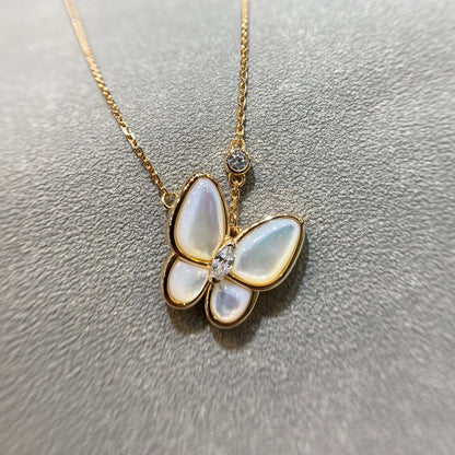 [Elowen Jewels]BUTTERFLY MOP DIAMOND NECKLACE