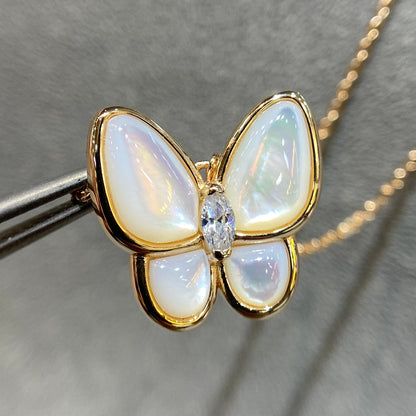[Elowen Jewels]BUTTERFLY MOP DIAMOND NECKLACE