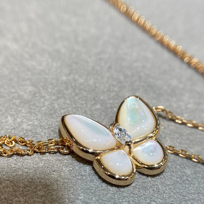 [Elowen Jewels]BUTTERFLY MOP DIAMOND NECKLACE