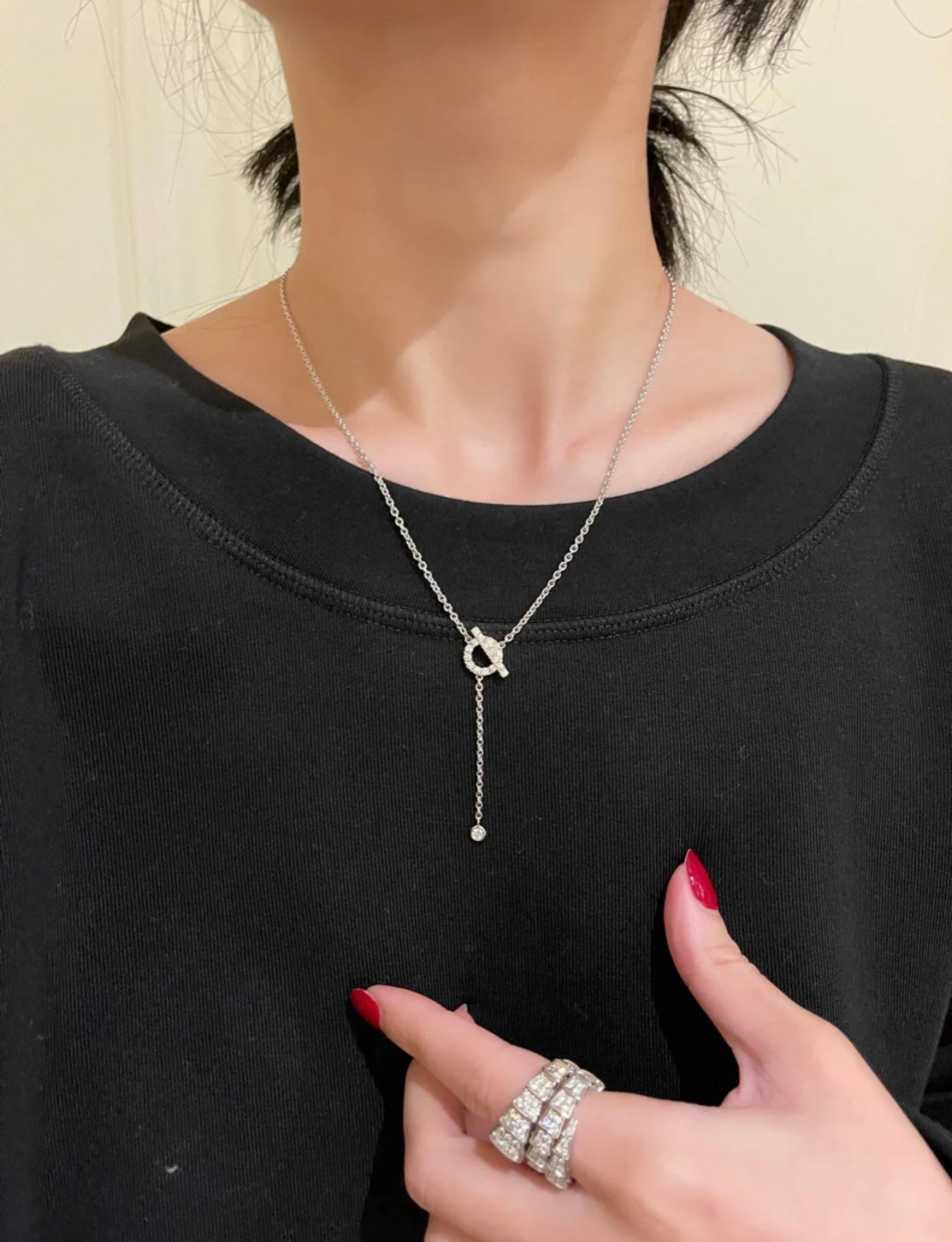 [Elowen Jewels]FINESSE SILVER DIAMOND NECKLACE