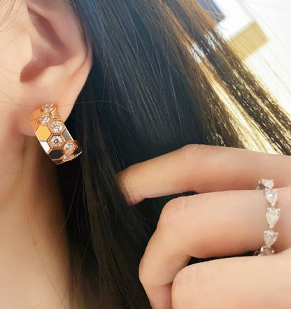 [Elowen Jewels]BEE LOVE DIAMOND HOOP EARRINGS