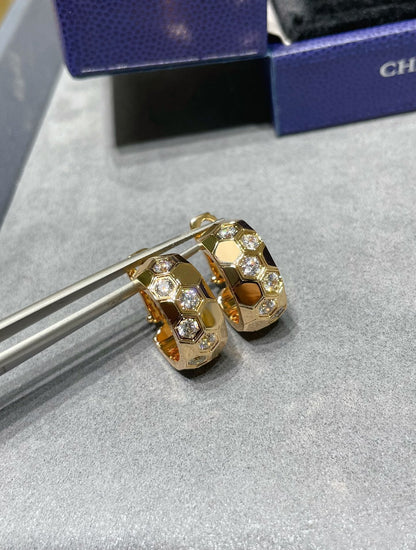 [Elowen Jewels]BEE LOVE DIAMOND HOOP EARRINGS