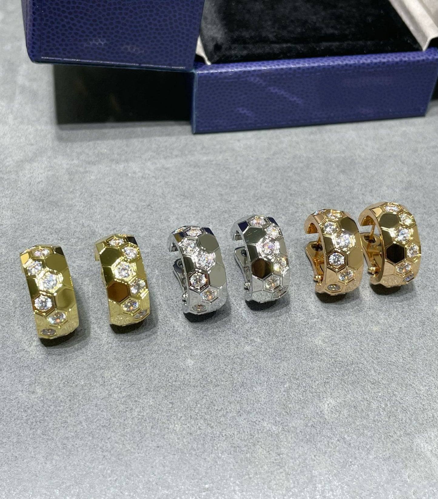 [Elowen Jewels]BEE LOVE DIAMOND HOOP EARRINGS