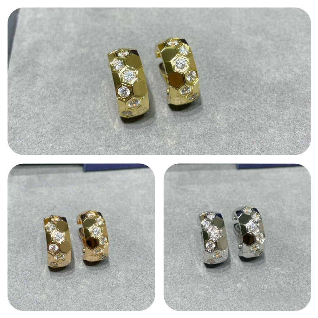 [Elowen Jewels]BEE LOVE DIAMOND HOOP EARRINGS
