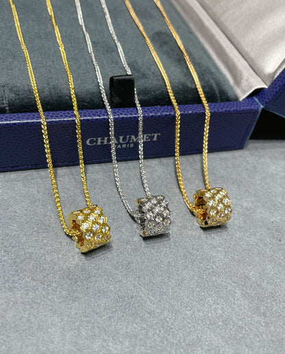 [Elowen Jewels]BEE LOVE DIAMOND PAVED 3 ROW NECKLACE