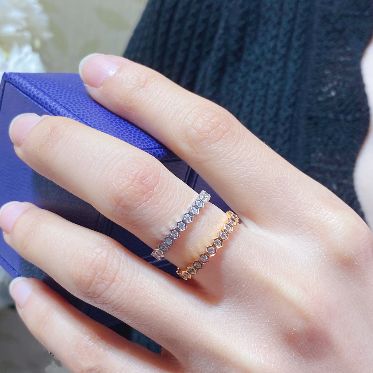 [Elowen Jewels]BEE LOVE DIAMOND PAVED SMALL RING