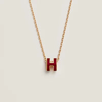 [Elowen Jewel]HM CLIC RED ENAMEL GOLD NECKLACE