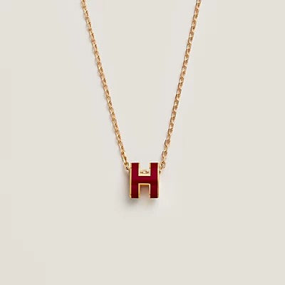[Elowen Jewels]HM CLIC RED ENAMEL GOLD NECKLACE