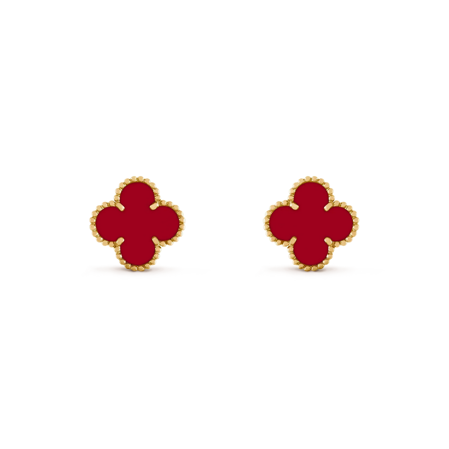 [Elowen Jewels]CLOVER MEDIUM 1 MOTIFS CARNELIAN  EARRINGS