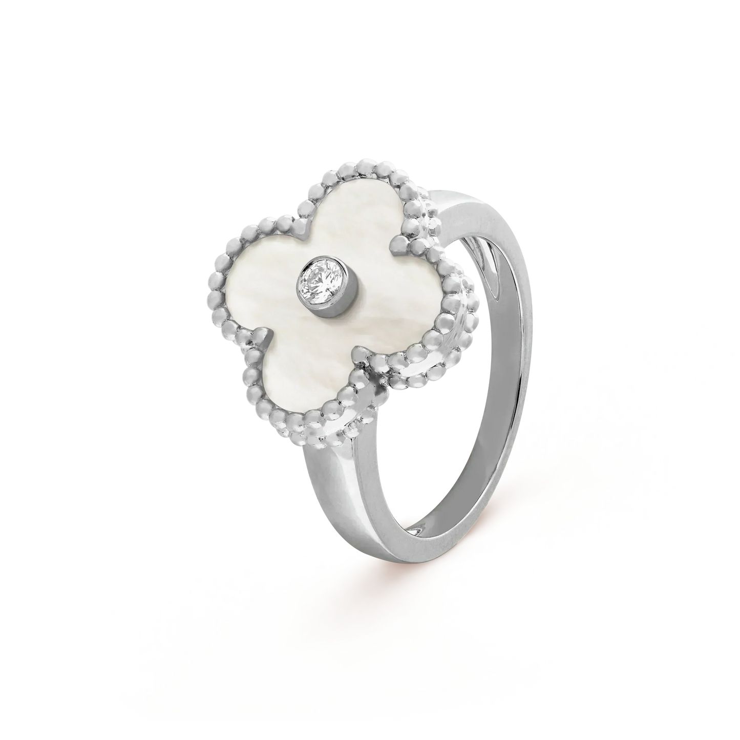 [Elowen Jewels]CLOVER SILVER MOP DIAMOND RING