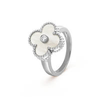 [Elowen Jewel]CLOVER SILVER MOP DIAMOND RING