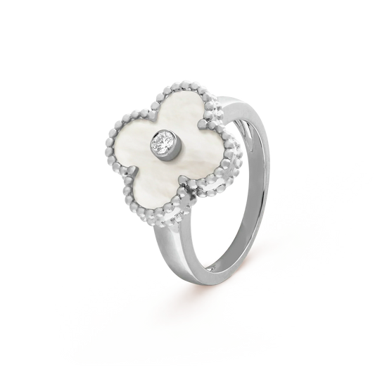 [Elowen Jewels]CLOVER SILVER MOP DIAMOND RING