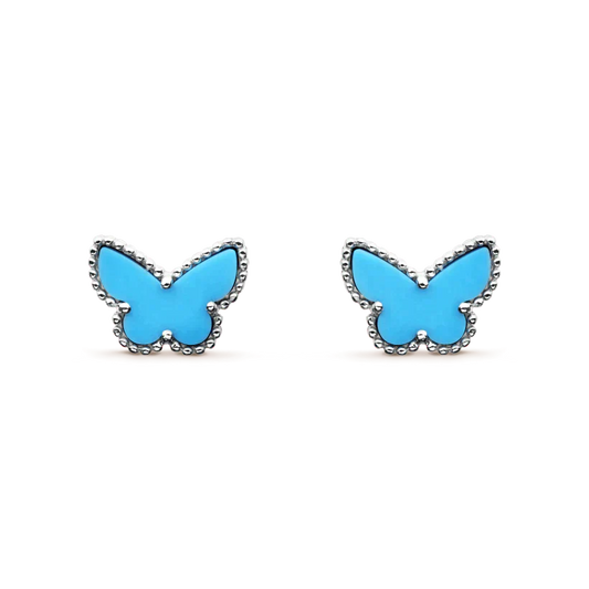 [Elowen Jewels]BUTTERFLY TURQUOISE EARRINGS SILVER
