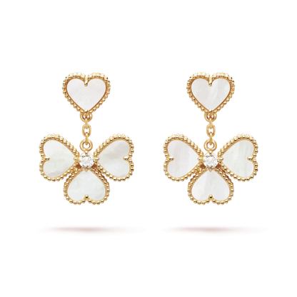 [Elowen Jewels]CLOVER SWEET WHITE MOP EARRINGS