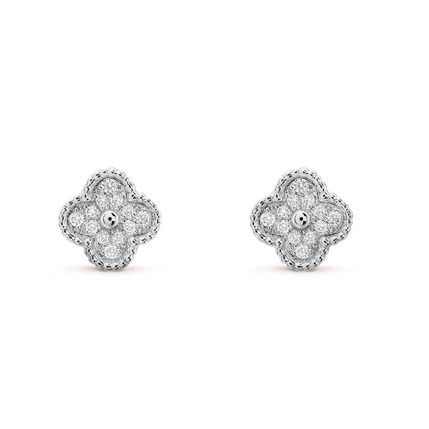 [Elowen Jewels]CLOVER MINI DIAMOND STUD EARRINGS