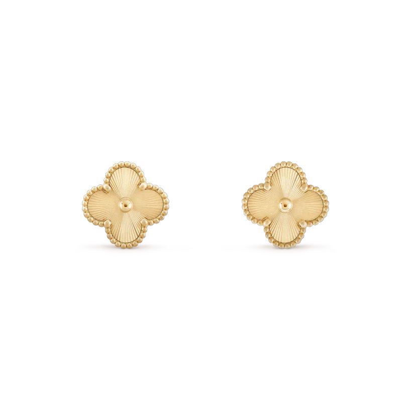 [Elowen Jewels]CLOVER MINI 9.5MM LASER EARRINGS